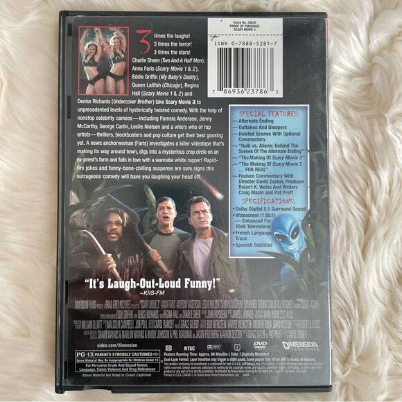 Scary Movie 3 (2003) Widescreen DVD | Great | Comedy Parody Horror Mystery SciFi - Picture 2 of 3